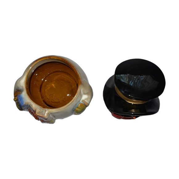 Rare Gibson Vintage Handpainted Snowman Cookie Jar Christmas Holiday - Picture 5 of 7